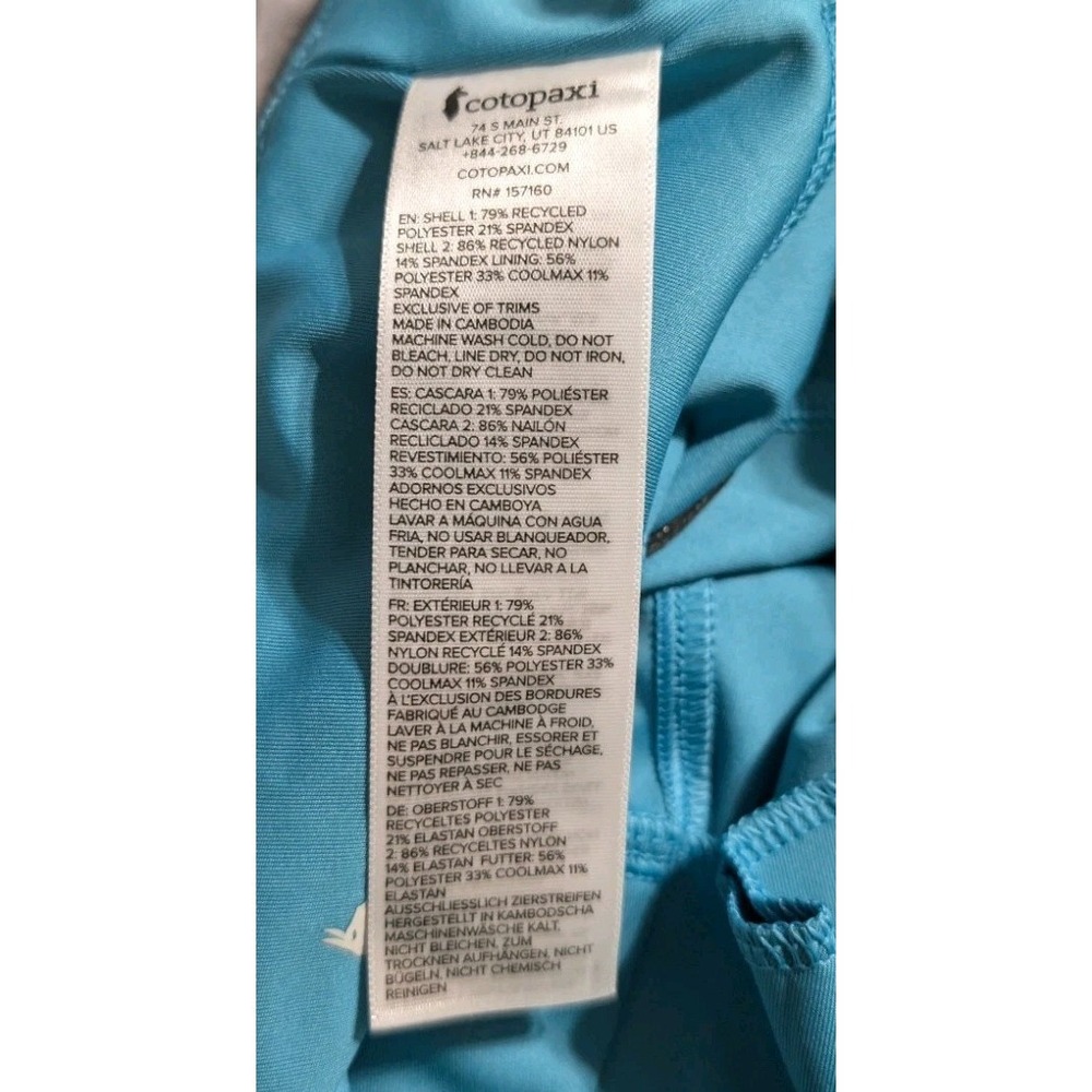 NWT Cotopaxi Verso Hike Tight Womens XS Poolside Blue Leggings Trail Hiking - Picture 4 of 11